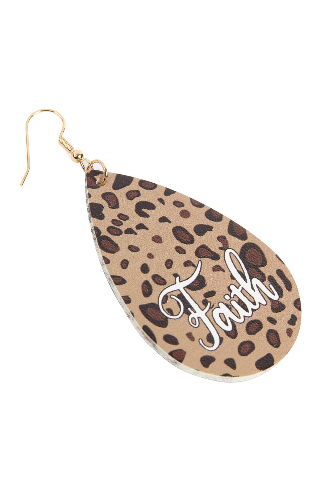 "Faith" Animal Print Leather Fish Hook Earrings - 4 COLORS -