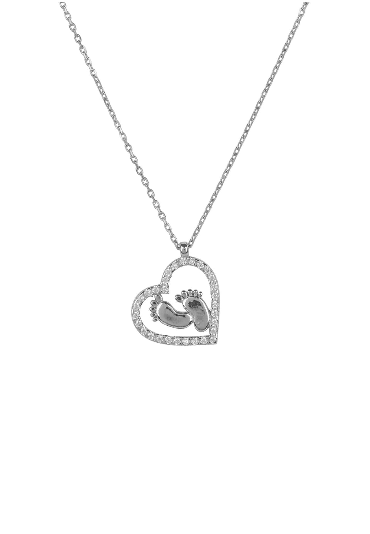 LATELITA - Heart Mum Pendant Necklace Silver -