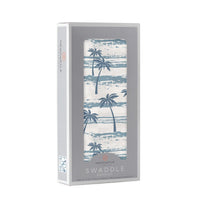 Thumbnail for Newcastle - Ocean Palm Trees Bamboo Swaddle -