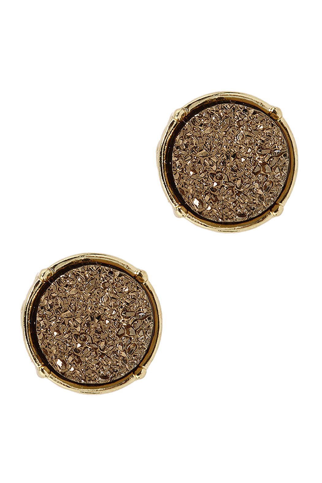 Druzy Round Post Earrings - 18 COLORS -