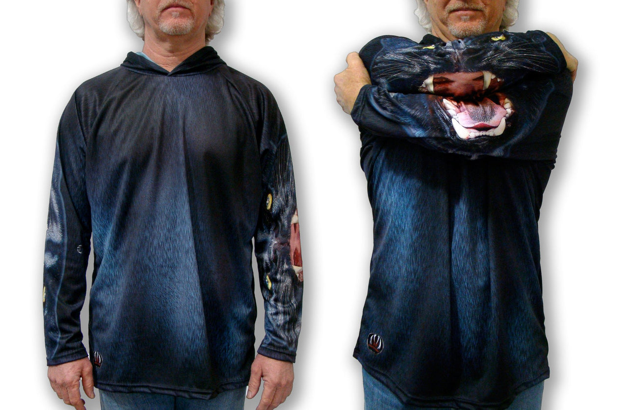 Mouthman - PANTHER Hoodie Sport Shirt - ADULT SIZES AVAILABLE! - 12 SIZES - FOR MORE LIKE THIS, CHECK OUT OUR HOODIES -X- MOUTHMAN CATEGORY! -