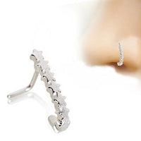 Thumbnail for 316L Stainless Steel Star L Bend Half Nose Hoop -