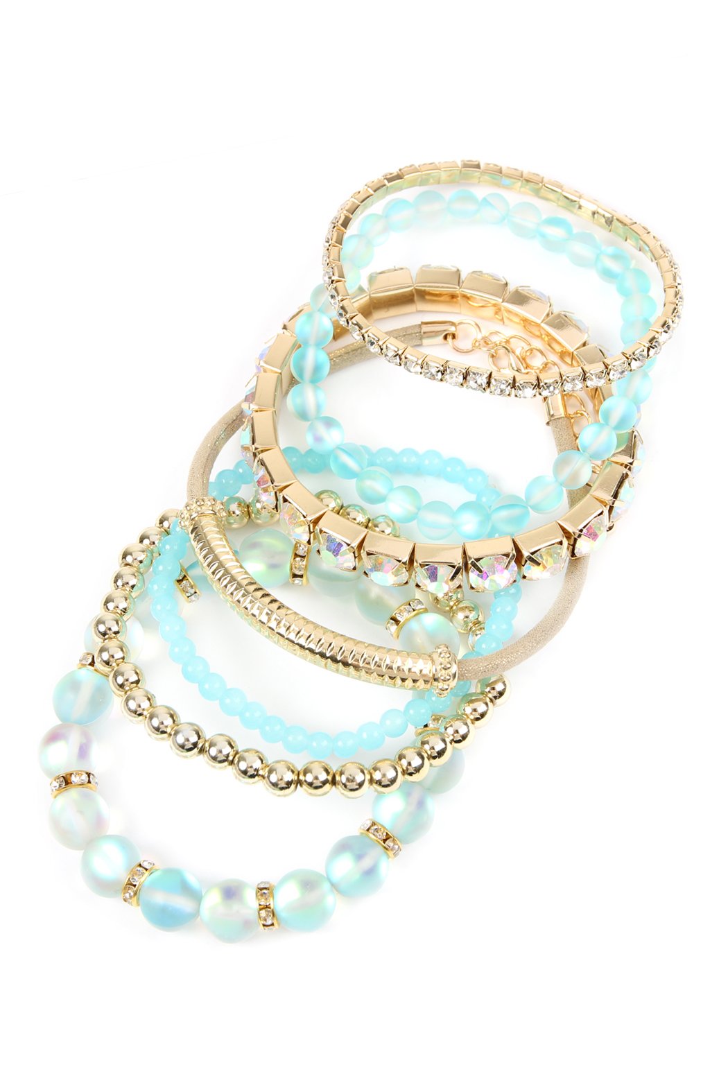 Mermaid Glass Stretch Bracelet - 7 COLORS -