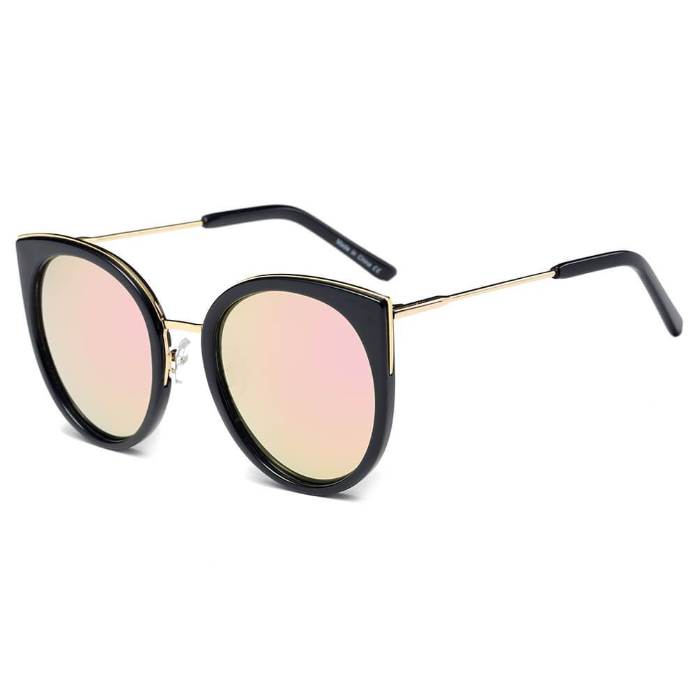 Holmdel | CD09 - Women's Iconic Mirrored Lens Cat Eye Sunglasses - 5 COLORS -