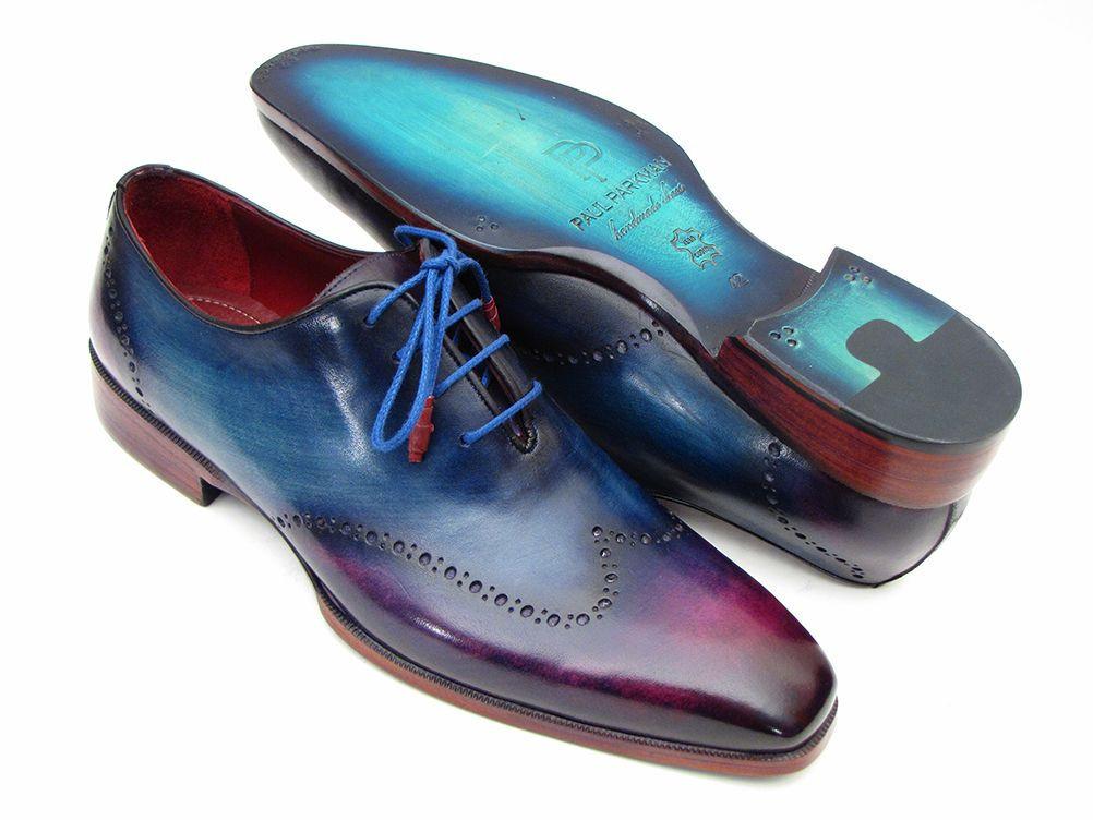 Paul Parkman - Blue & Purple Wingtip Oxfords -