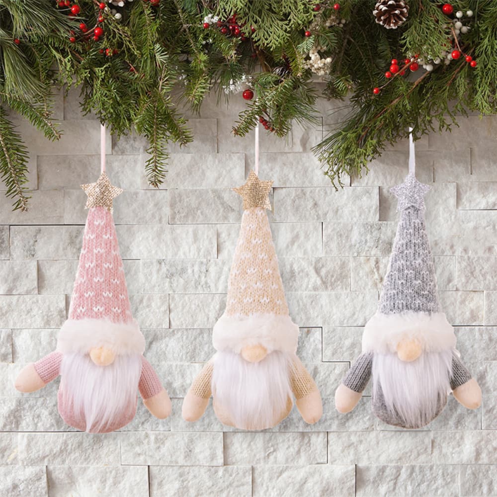 Assorted 2-Piece Gnome Hanging Ornaments - 7.9" - 2 PCS. - CHOOSE 1 GET 1 (RANDOM PICK) - [5-10 DAY DELIVERY] - T - 3 COLORS -