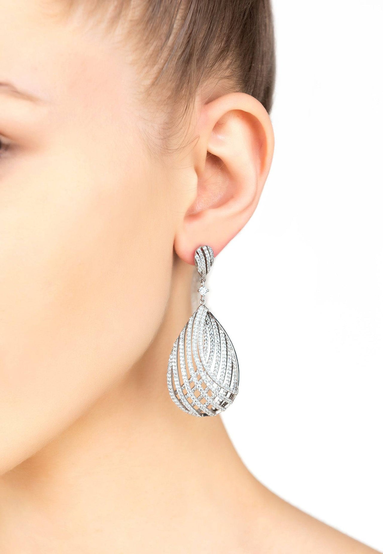 LATELITA - Vortex Teardrop Earring Silver -