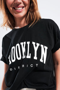 Thumbnail for Q2 - Brooklyn T Shirt in Black - 1 COLOR -