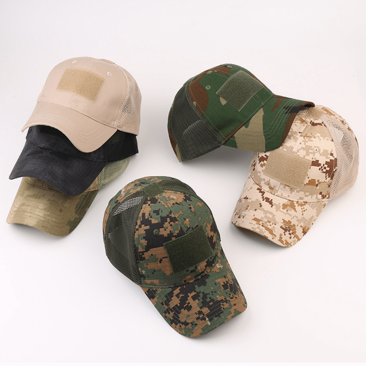 Jupiter Gear - Tactical-Style Patch Hat With Adjustable Strap - 10 COLORS / CAMOS -