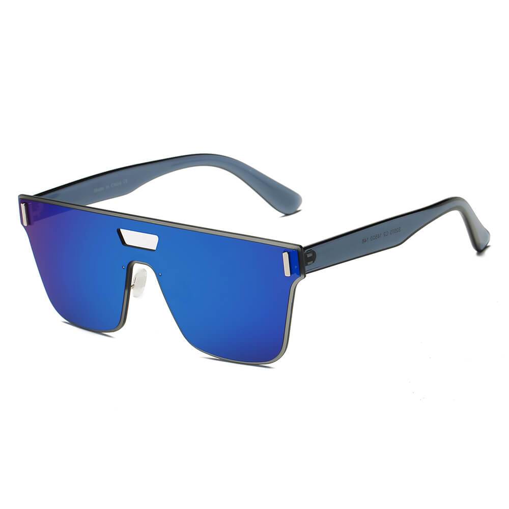 Devon | S2075 - Retro Square Mirrored Sunglasses - 4 COLORS -