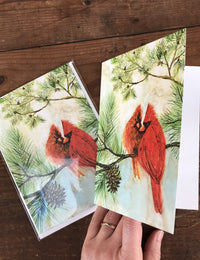 Thumbnail for Cardinal Lovebirds : Greeting Card - 5