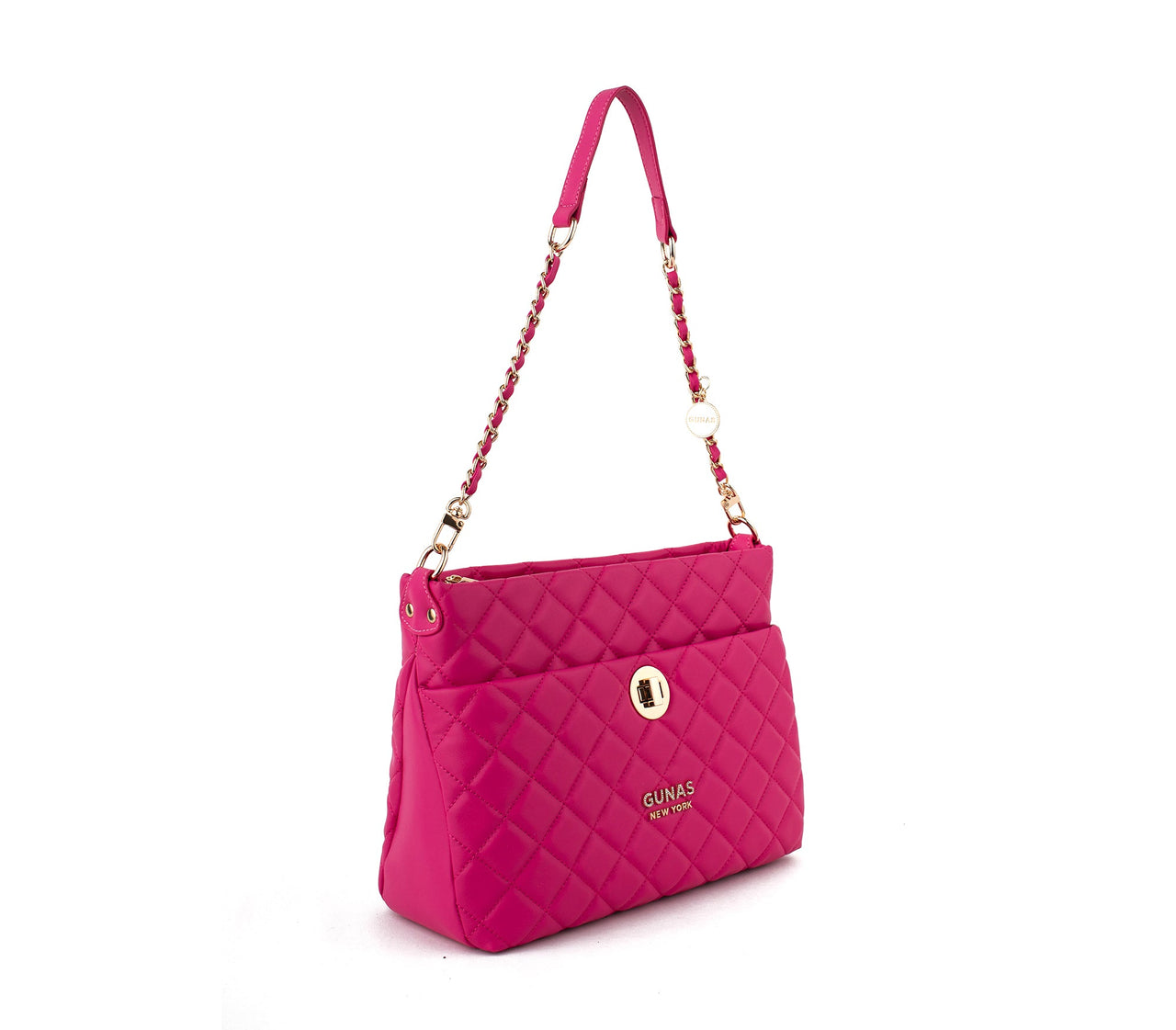 GUNAS NEW YORK - Koi - Pink Quilted Vegan Leather Purse - 1 COLOR -