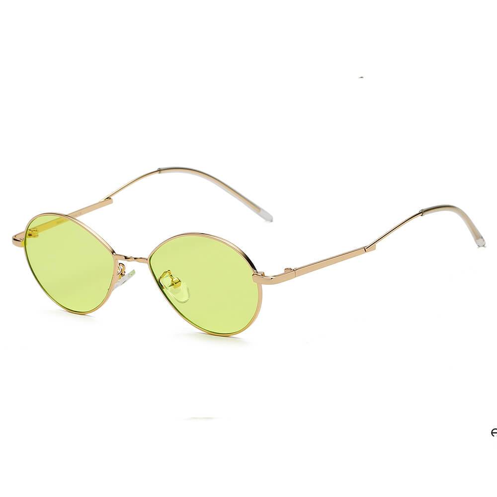 Hickory | S3009 - Small Retro Vintage Metal Round Sunglasses - 4 COLORS -