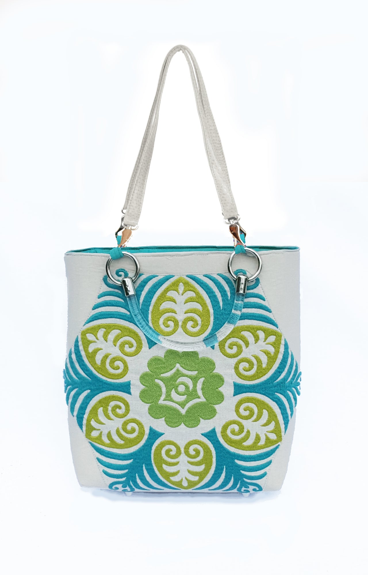 Suzani Teal Small Tote - 1 COLOR -