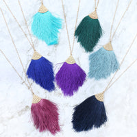 Thumbnail for Riah Fashion - Tassel Pendant Dainty Necklace - 34 COLORS -