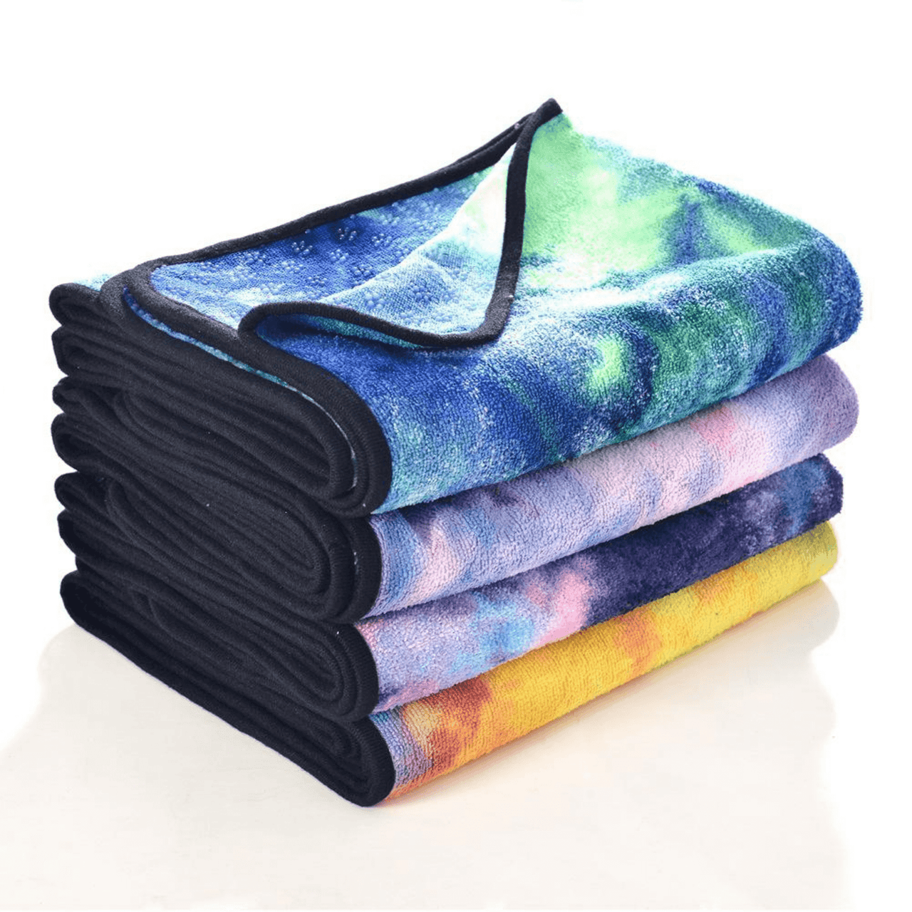 Jupiter Gear - Tie Dye Yoga Mat Towel With Slip-Resistant Grip Dots - 4 TIE DYE COLORS -