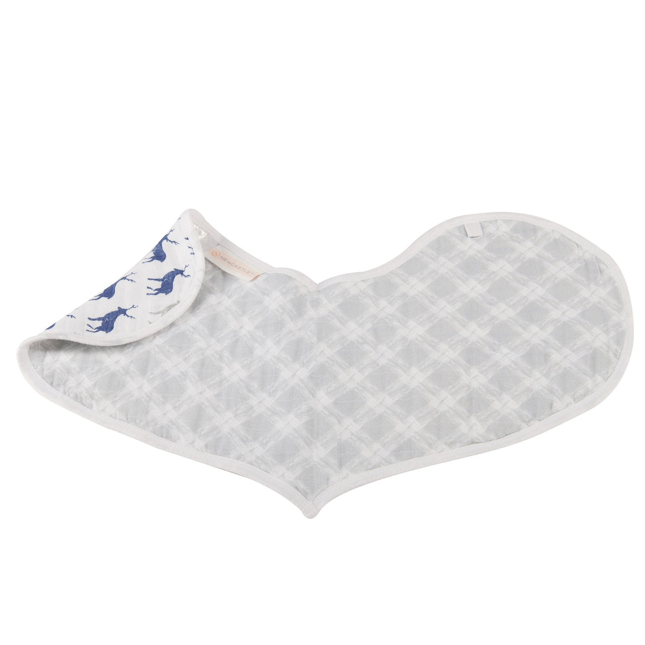 Newcastle - In the Wild Elephant Cotton Burp Cloth Bib 2PK -