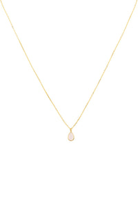 Thumbnail for LATELITA - Pisa Mini Teardrop Necklace Gold Rose Quartz -