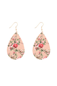 Thumbnail for Floral Printed Pear-Shaped Earrings - 7 COLORS -