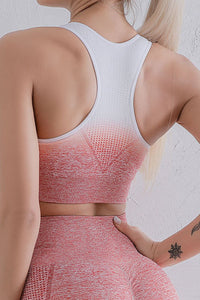 Thumbnail for Gradient Sports Bra and Leggings Set - 2 PCS - T - 3 COLORS -