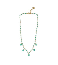 Thumbnail for Gena Myint - Amazonite Droplet Vermeil Necklace -