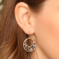 Thumbnail for Glittered Crescent Moon Dangle Earrings - 3 COLORS -