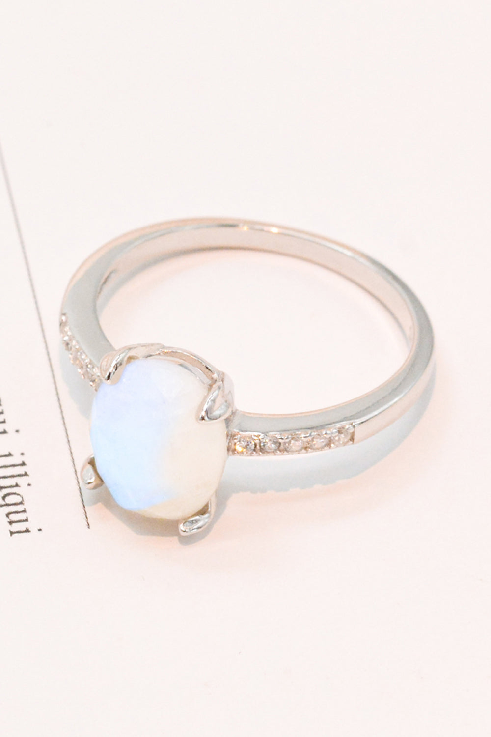 Get A Move On Moonstone Ring - T - SIZES 6 THRU 9 - 2 FINISHES -