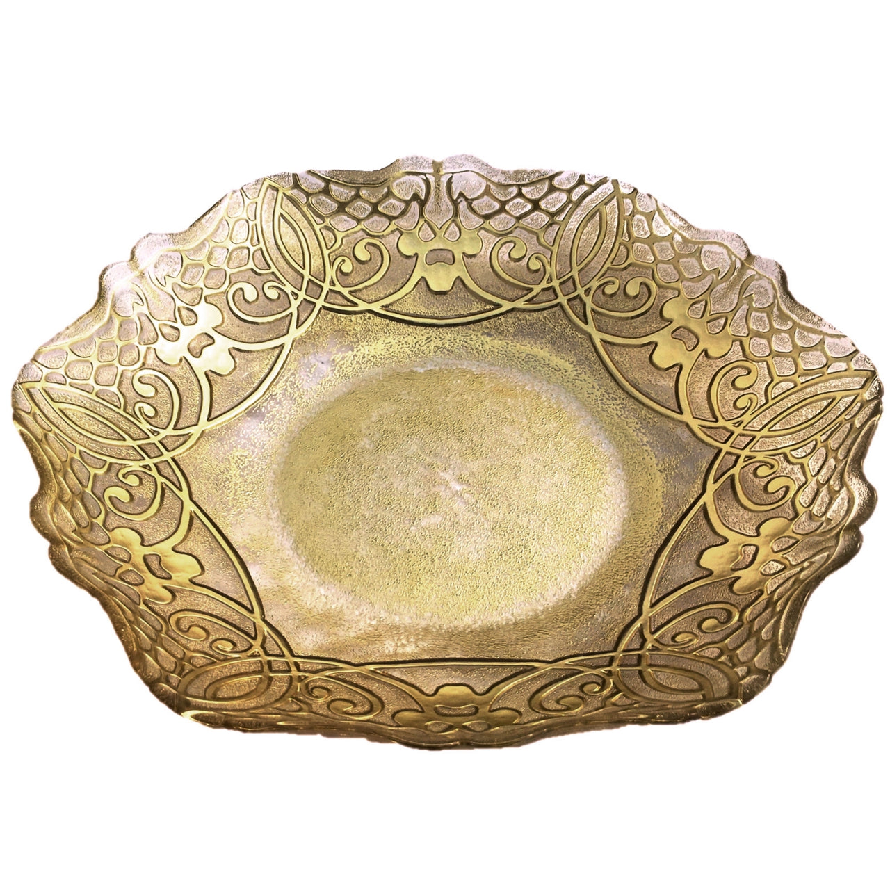 Geneve 16" Gold Shallow Bowl