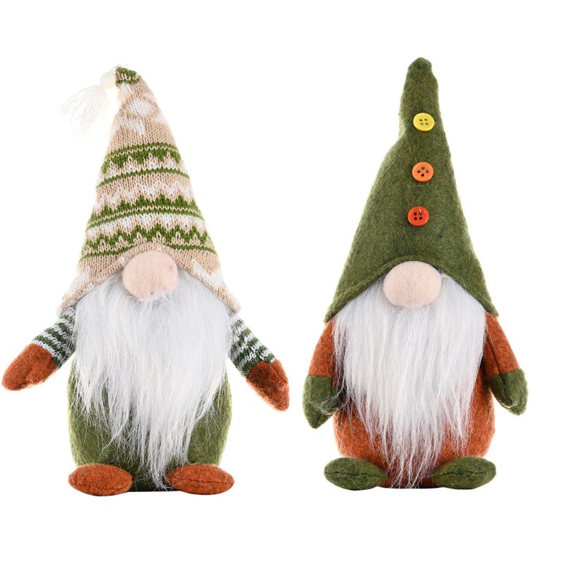 Handmade Christmas Elf Gnome Decoration - Standing Swedish Gnome Tomte Ornaments - 9.45" - 11.1" - [14-20 DAY DELIVERY] - SINGLE OR 2 COMBO TYPES -