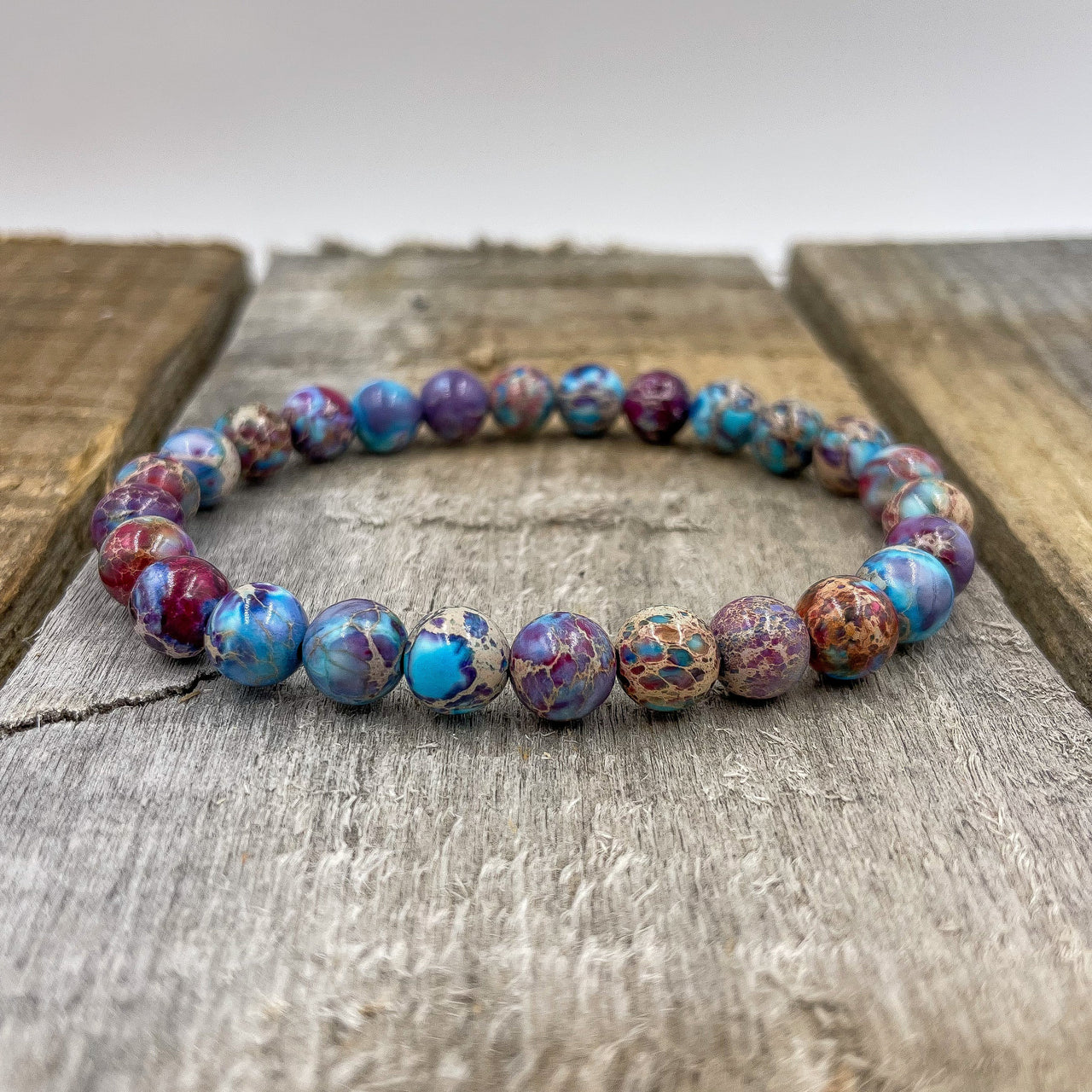 Union - Galaxy Imperial Jasper Gemstone Beaded Bracelet -