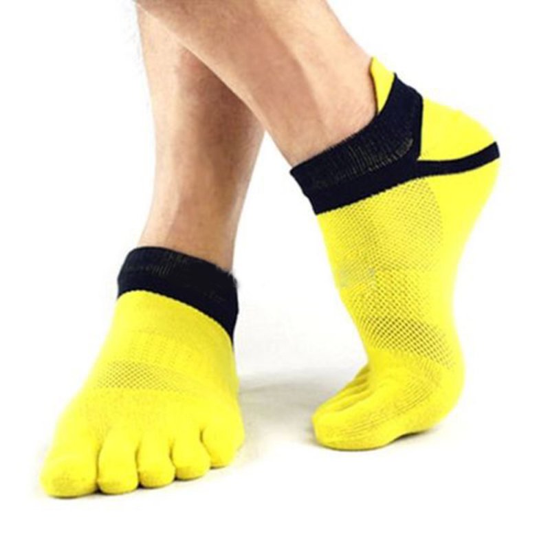 1 Pair Outdoor Men's Socks - Breathable Cotton Toe Socks  - Sports Jogging Cycling Running 5 Finger Toe Slipper Sock - [23 DAY DELIVERY] - 18 COLORS -