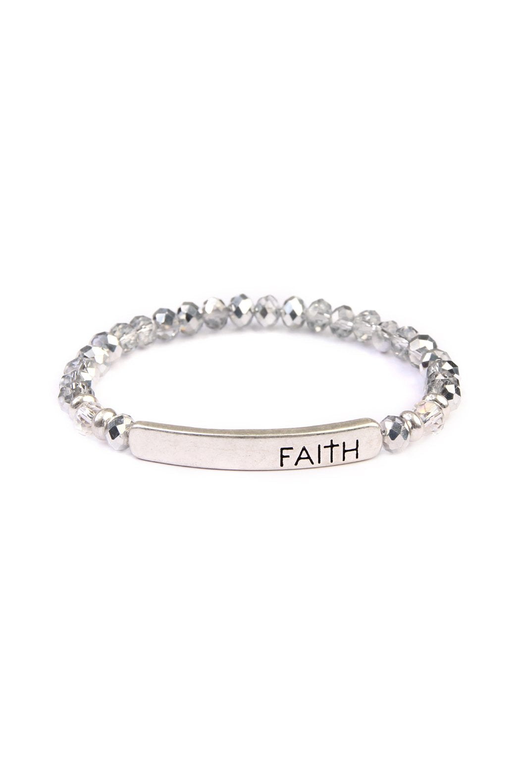 "Faith" Rondelle Beads Bracelet - 8 COLORS