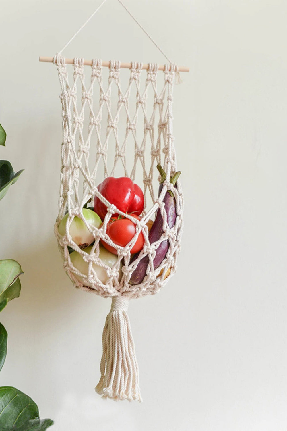 Macrame Basket Wall Hanging - 31.5" X 15.7" - T - 1 COLOR -