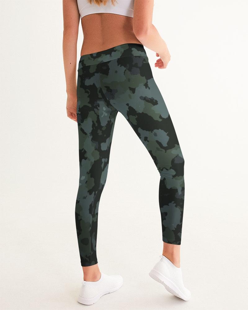 FYC - Women's Active Comfort Black Camo Sport Yoga leggings - 1 COLOR -