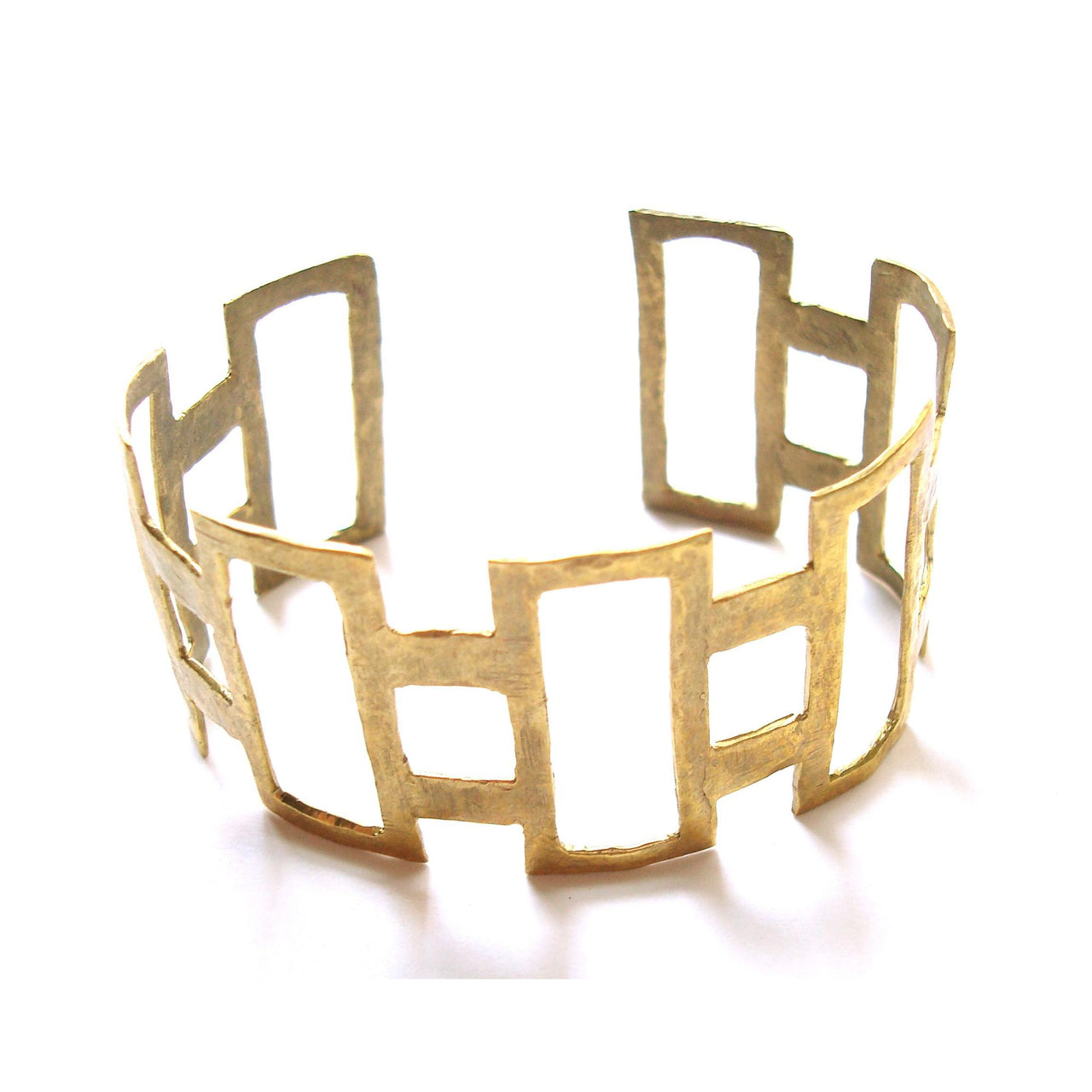 Alicia Marilyn Designs - Hammered Rectangle Cuff - Gold -