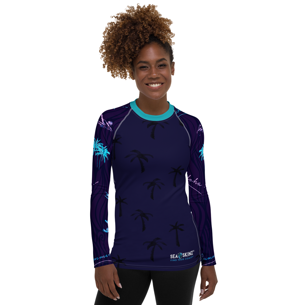 FYC - Women's Hawaiian Adventure Sea Skinz Performance Rash Guard UPF 40+ - 1 COLOR -