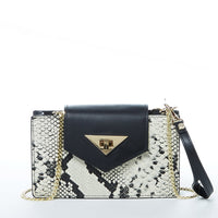 Thumbnail for Mary Small Crossbody Leather Purse Black Snakeskin Pattern -