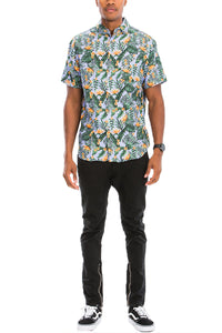 Thumbnail for WEIV - Digital Print Hawaiian Short Sleeve Shirt -