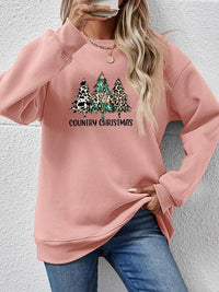 Thumbnail for Graphic Round Neck Dropped Shoulder Sweatshirt - T - 9 COLORS -