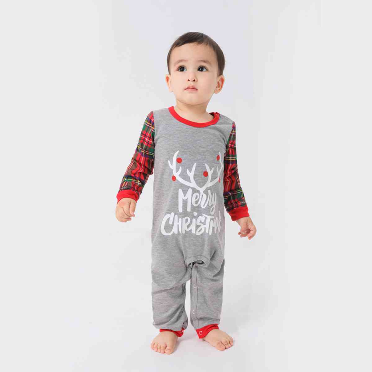 BABY MERRY CHRISTMAS Graphic Round Neck Jumpsuit - T -