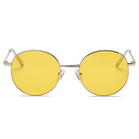 Thumbnail for Geneva | S2066 - Retro Vintage Metal Round Oval Circle Sunglasses - 4 COLORS -