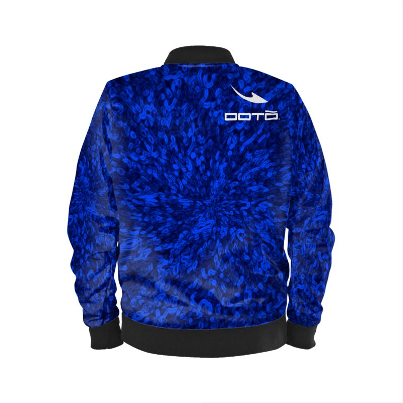 OOTO - DASH EN WHITE ON DEEP BLUE SEA - Mens Bomber Jacket - 1 COLOR -