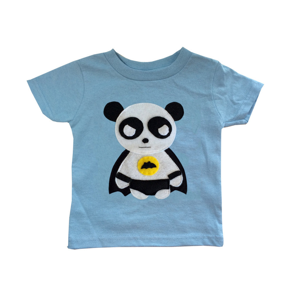 Kids Superhero Shirt - Team Super Animals - Flying Panda - 1 COLOR