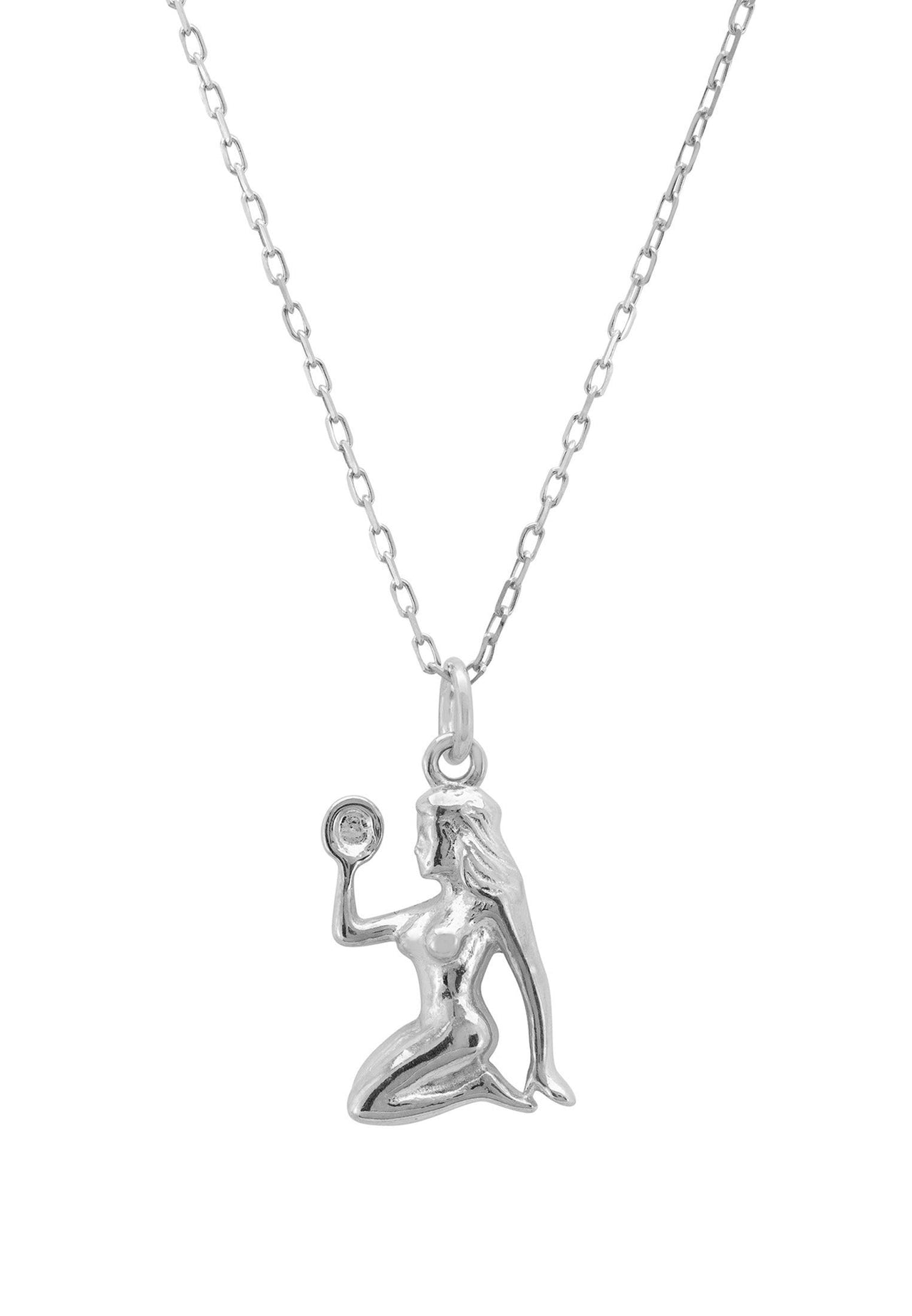 Zodiac Star Sign Necklace Silver Virgo -