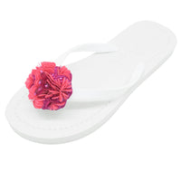 Thumbnail for SAND BY SAYA N.Y. - Pink Noho Flower- Embroidered Flat Flip Flops Sandal - 5 COLORS -