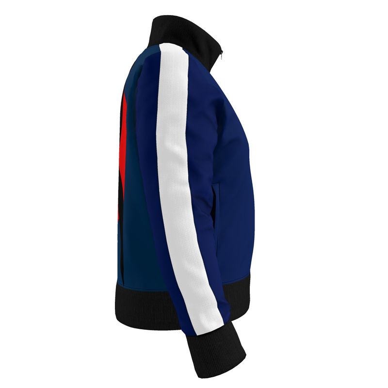 OOTO - GLYPHIC EN BLACK ON RED CIRCLE - 2 tone blue  -  running jacket - 1 COLOR -