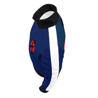 Thumbnail for OOTO - GLYPHIC EN BLACK ON RED CIRCLE - 2 tone blue  -  running jacket - 1 COLOR -