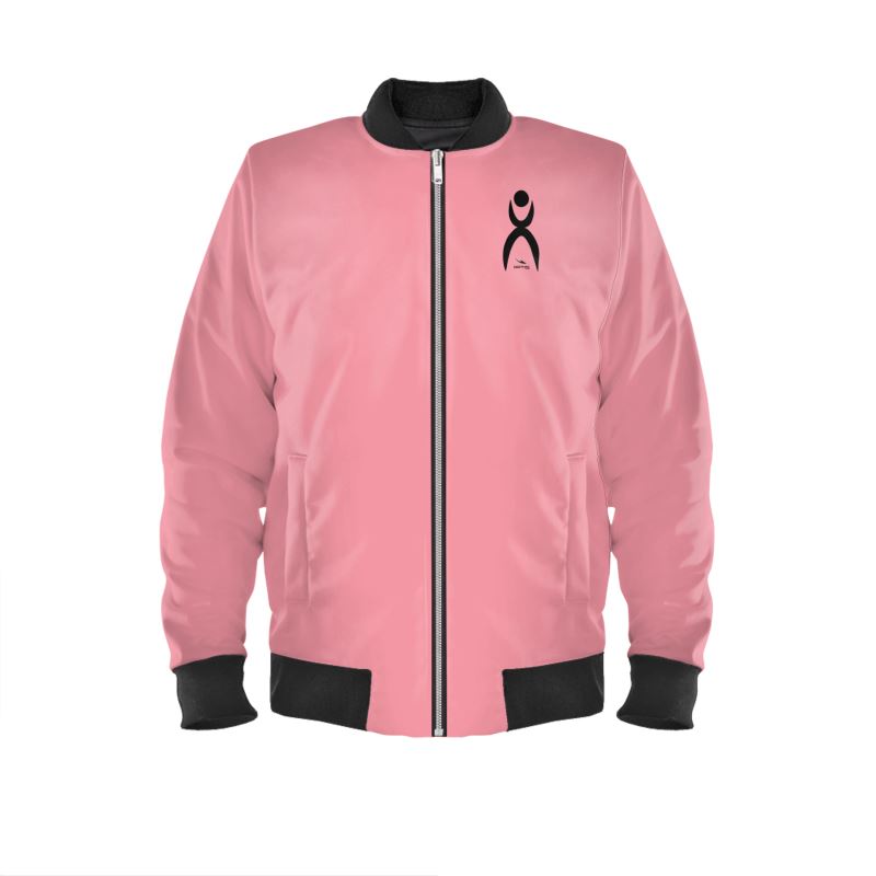 OOTO - GLYPHIC EN BLACK OVER PINK - womens bomber jacket - 1 COLOR -