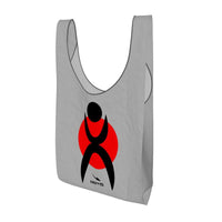 Thumbnail for OOTO - GLYPHIC EN BLACK OVER RED CIRCLE - shopping bag - shop in style - 1 COLOR -