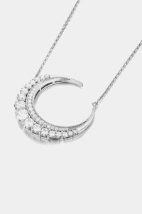 Thumbnail for 1.8 Carat Moissanite Crescent Moon Shape Pendant Necklace